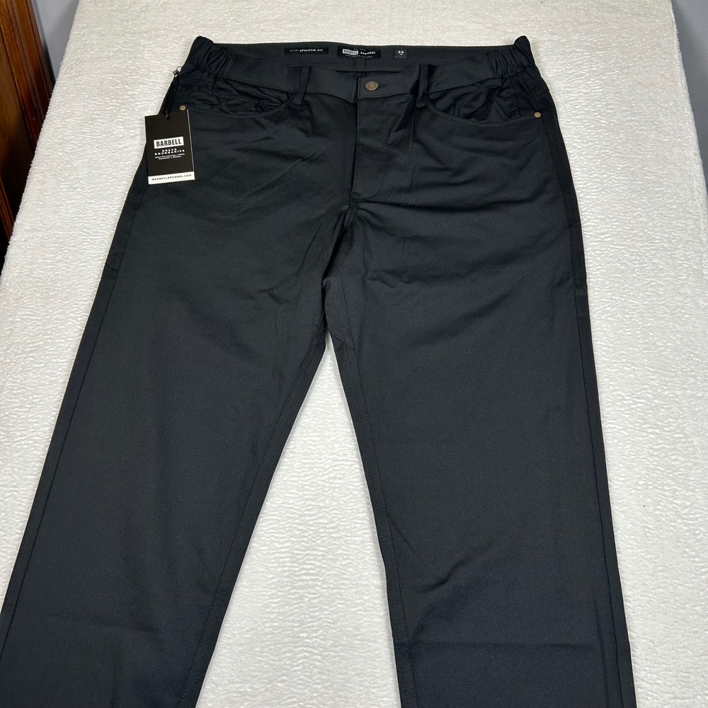 Barbell Apparel Anything Pant Slim Athletic Fit Tech Pants Mens 34 Black NWT